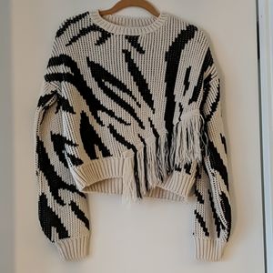 Topshop Long Sleeve Crop Sweater